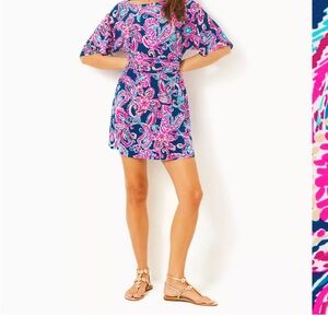 Lilly Pulitzer Parigi Boat Neck Romper - Sz. Med